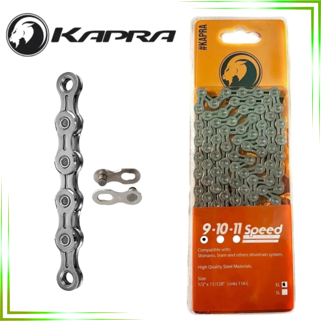 CADENA KAPRA 9VEL PLATEADA 1/2x3/32x116LINK